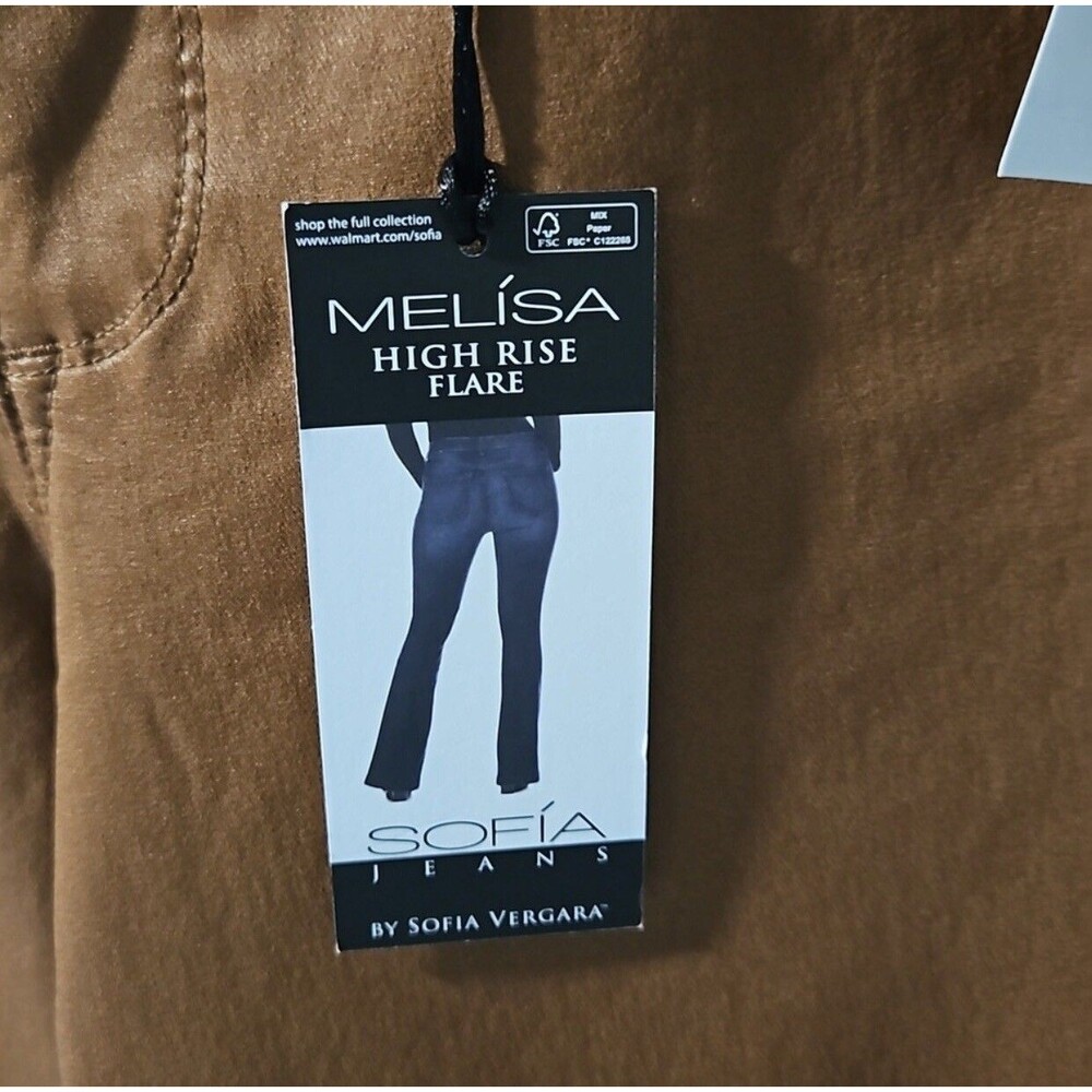 Sofia Jeans Women Melisa Flare High Rise Coated Pants, 33.5" Inseam Sz 16 NEW - Picture 13 of 15